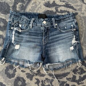 Buckle Blue Distressed Jean Shorts